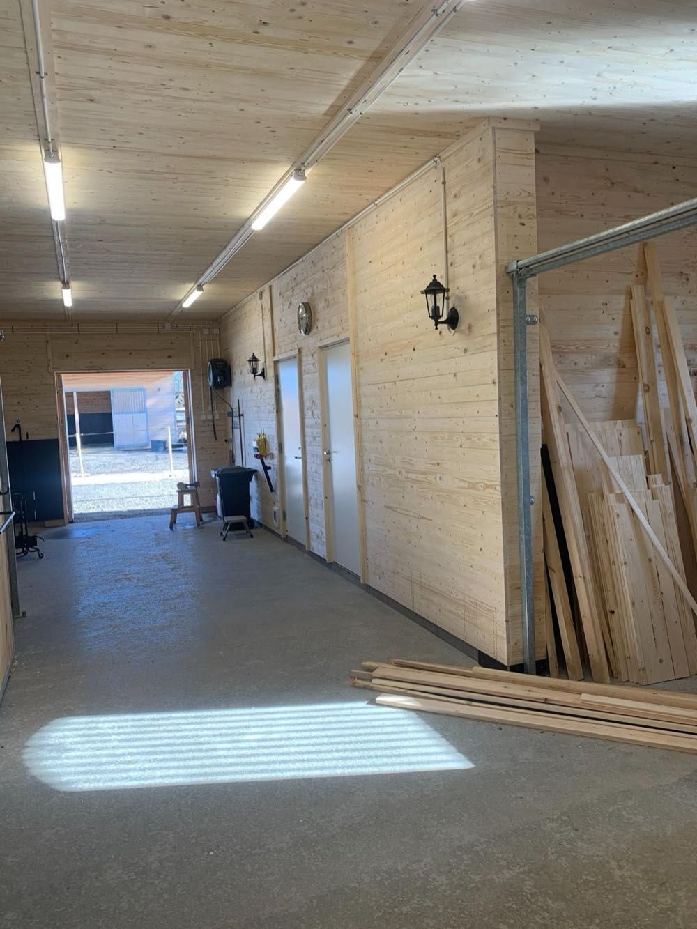 Nylagt golv i byggprojekt
